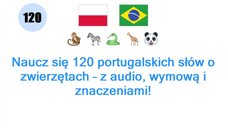 Naucz się 120 portugalskich słów o zwierzętach – z audio, wymową i znaczeniami!
